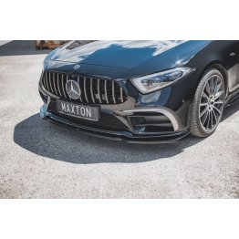 Накладка сплиттер на передний бампер на Mercedes CLS C257 AMG-Line